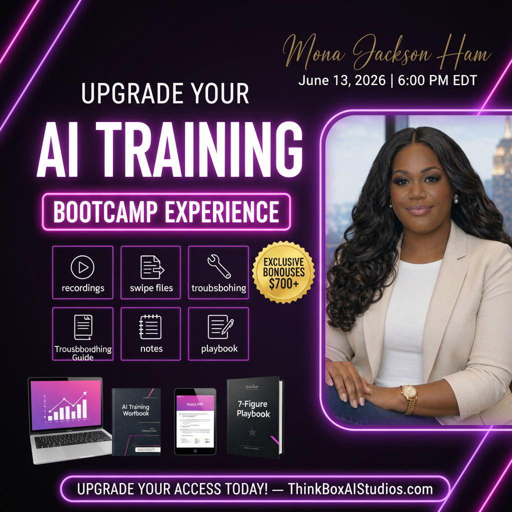 Upgrade Your AI Training Bootcamp Experience — Mona Jackson-Ham